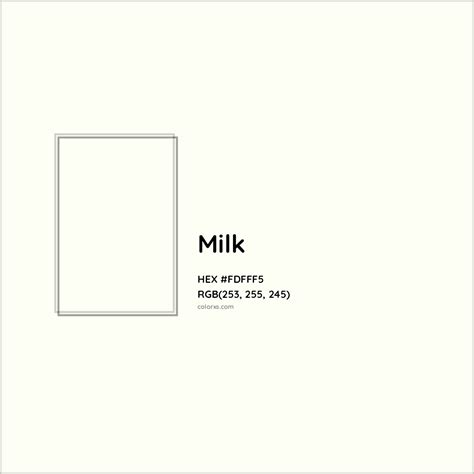 color code for milk