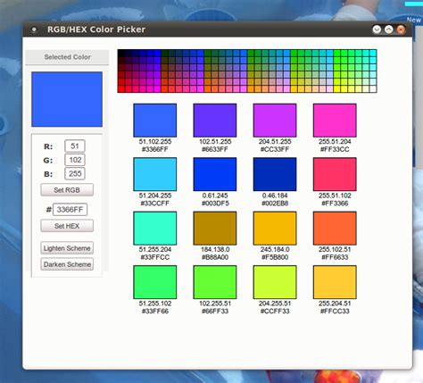 color code picker from desktop
