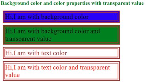 color code transparent css