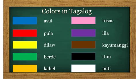 color coding meaning in tagalog today