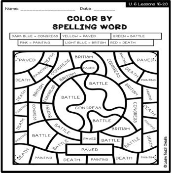 color coding spelling words
