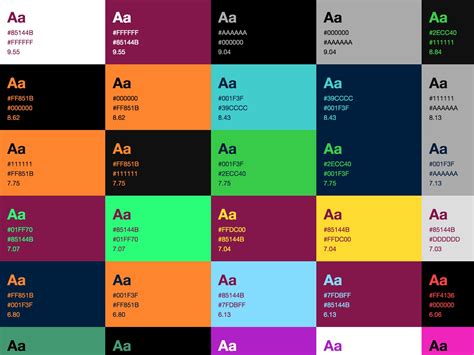 color combination in html css