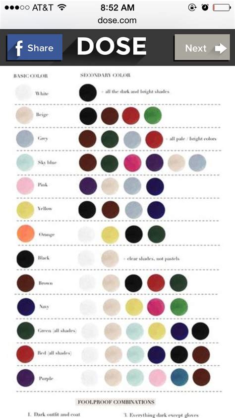 color matching dress code
