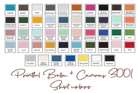 color number codes for canvas