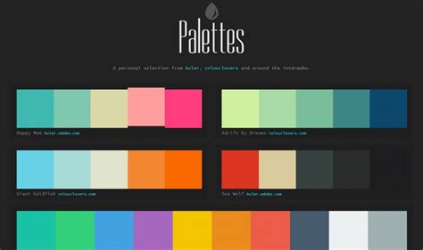 color palette for html css