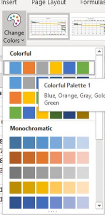 color palette in excel changed