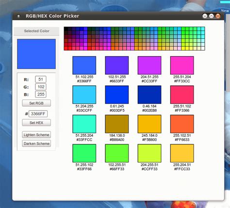 color picker with hex code from image