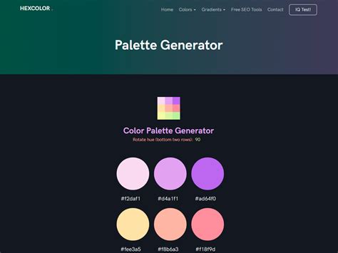 color scheme generator from hex