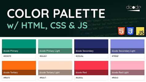 color scheme html css