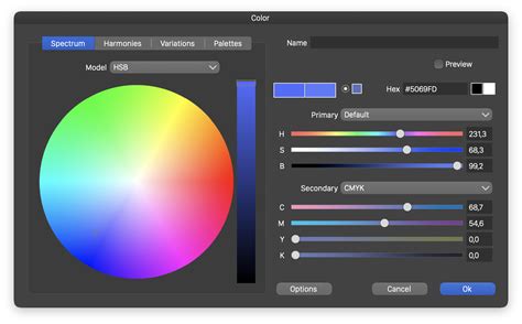 color selector number