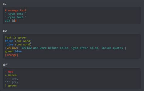 color text codes discord