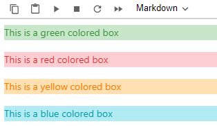 color text in markdown python