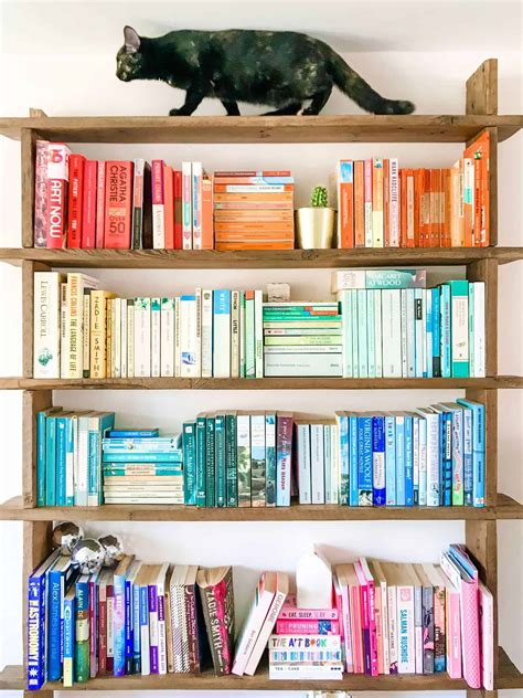 colour coded bookshelf