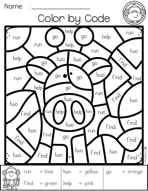 colour coding activity for kids