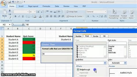 colour coding data in excel