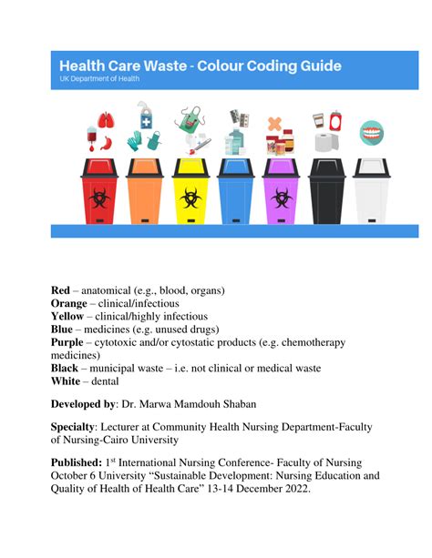 colour coding for waste disposal pdf