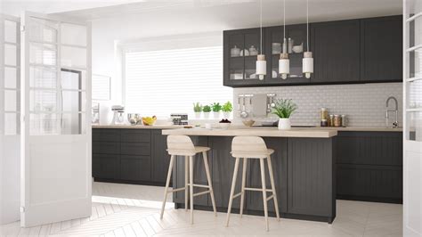 colours that go with grey and white kitchen