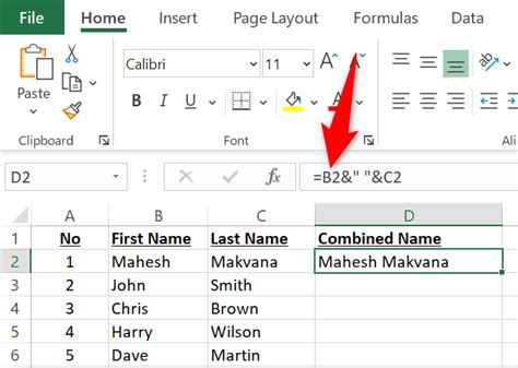 combine first and last name in excel without formula