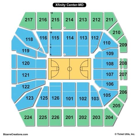 Comcast Center Seating Chart Maryland
