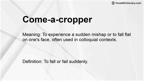 comes a cropper meaning