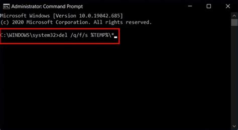command for deleting temporary files
