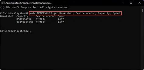 command line check ram