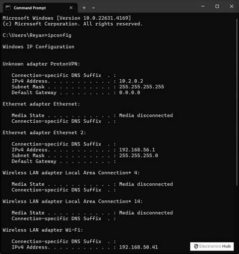 command prompt apple ipconfig