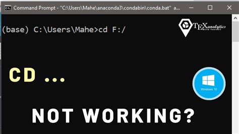 command prompt change directory not working