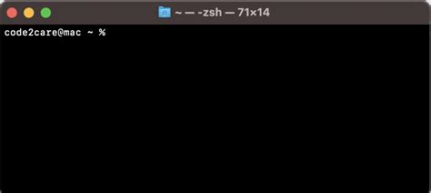 command prompt in macbook