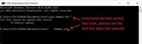 command prompt multiline command