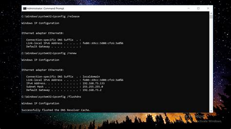 command prompt show network