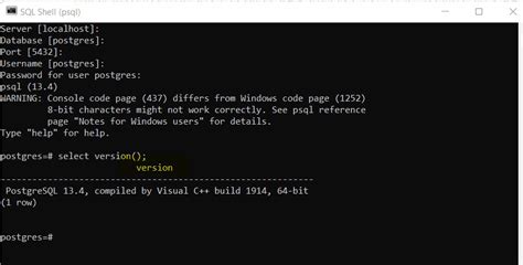 command to access postgres database