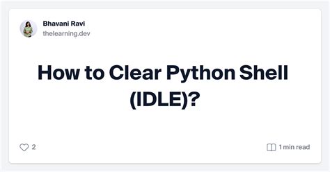 command to clear idle shell