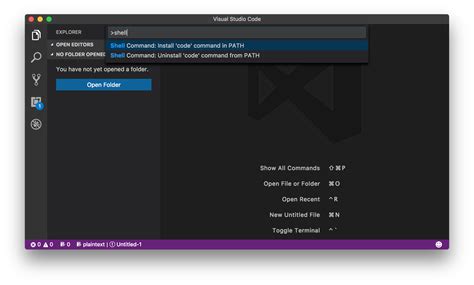 command to open terminal in vs code mac