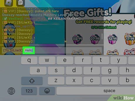 command to private chat someone in roblox