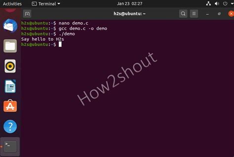 command to run c file in terminal