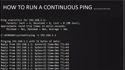 command to run continuous ping