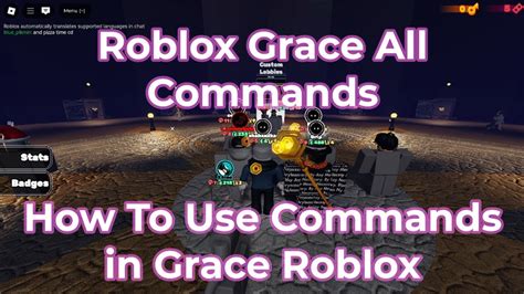 commands in roblox grace