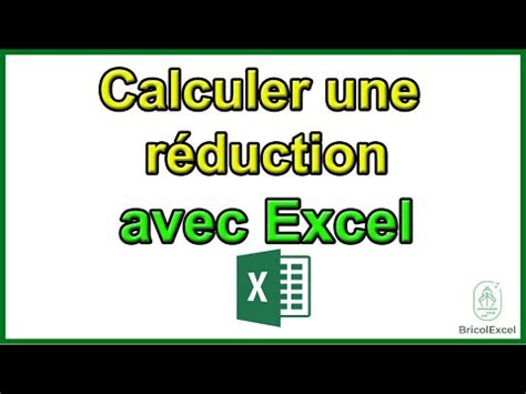 comment calculer une reduction sur excel