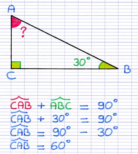 comment mesurer un angle d'un triangle rectangle