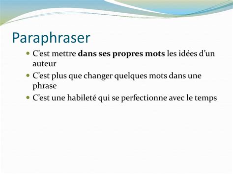 comment paraphraser un document