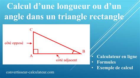 comment trouver l'angle dans un triangle rectangle