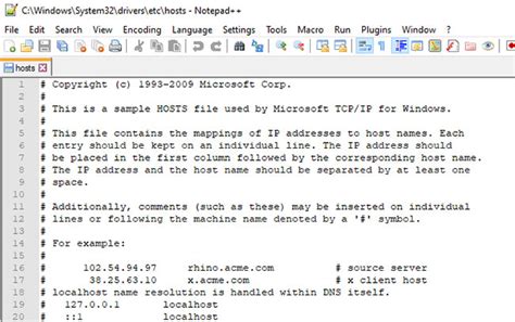 comments in config file