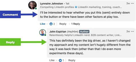 comments on linkedin examples
