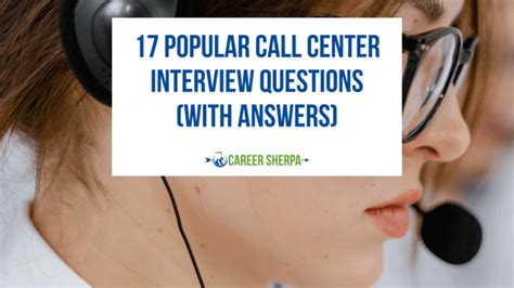 common call center interview questions and answers