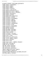 common default credentials
