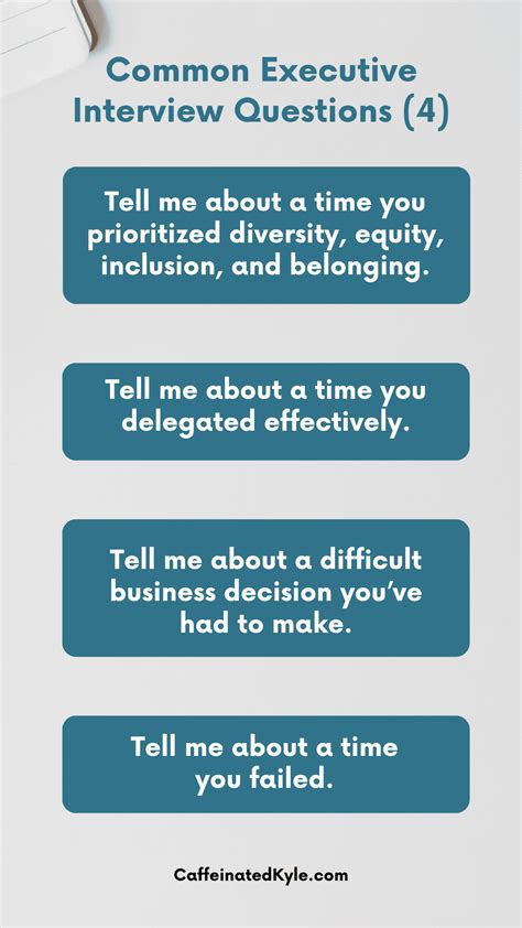 common executive interview questions