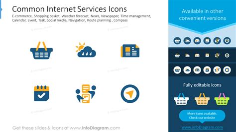 common internet services icons