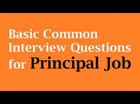 common interview questions for principal positions