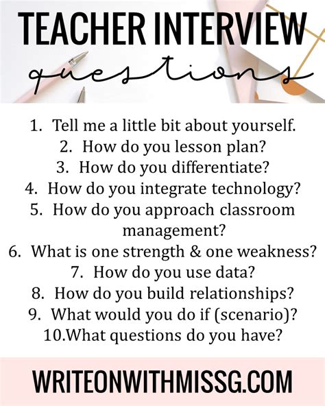 common interview questions for teacher aides
